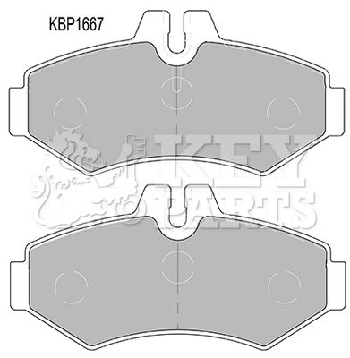 KEY PARTS Комплект тормозных колодок, дисковый тормоз KBP1667